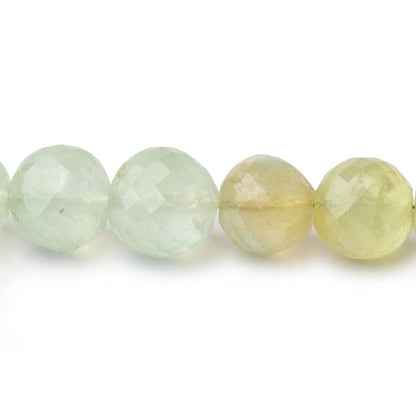 10mm Prehnite Faceted Round Beads 9 inch 24 pieces