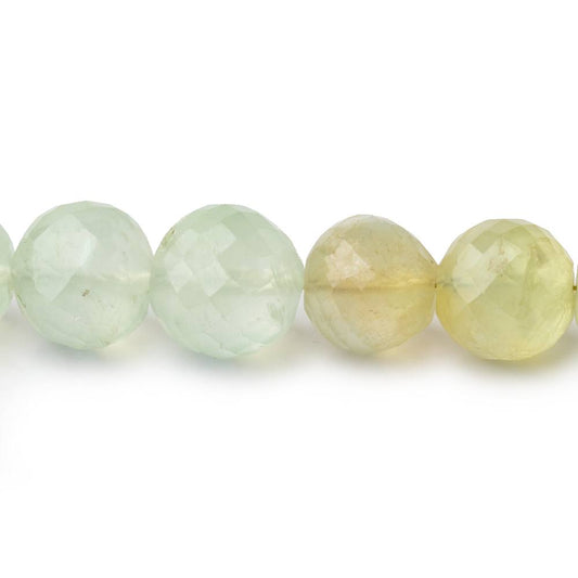 10mm Prehnite Faceted Round Beads 9 inch 24 pieces