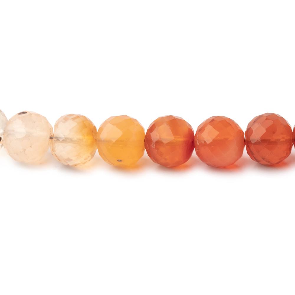 5-5.5mm Fire Opal Faceted Round Beads 16 inch 76 pieces AA