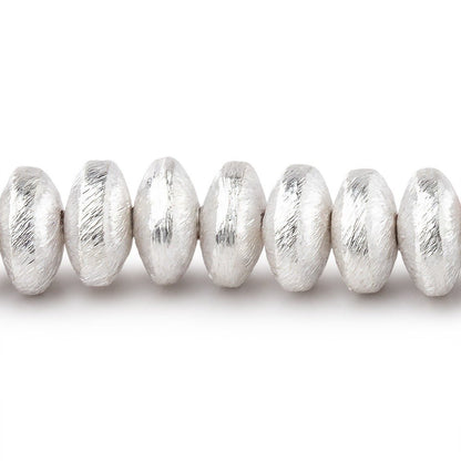 8mm Brushed Puffy Disc Beads