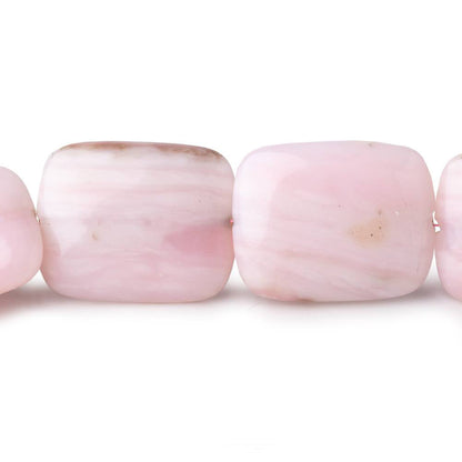 25x20mm Pink Peruvian Opal Plain Rectangle Beads 12 inch 13 pieces