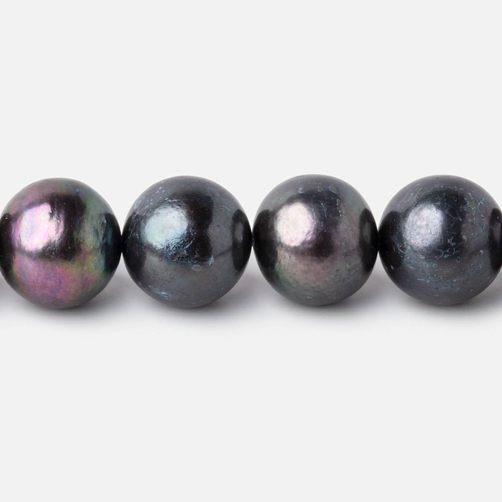 10x9mm Peacock Off Round Freshwater Pearls 15.5 inch 41 pieces
