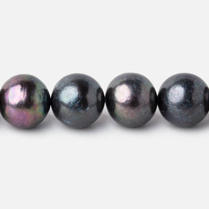 10x9mm Peacock Off Round Freshwater Pearls 15.5 inch 41 pieces