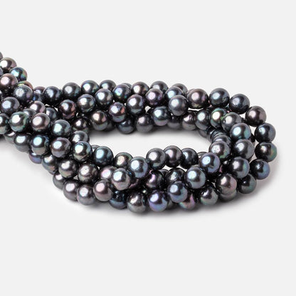 10x9mm Peacock Off Round Freshwater Pearls 15.5 inch 41 pieces
