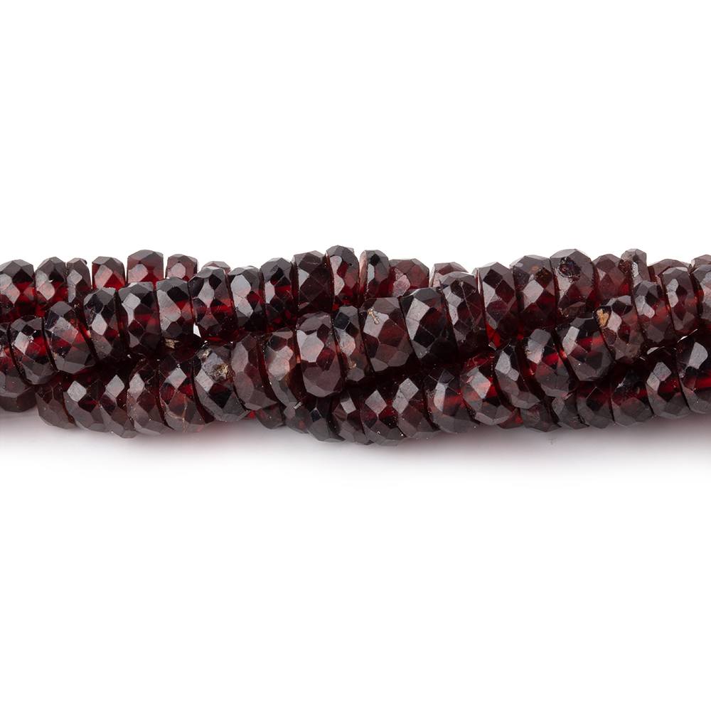 4.5-5.5mm Mozambique Garnet Faceted Heishi Beads 16 inch 175 pieces