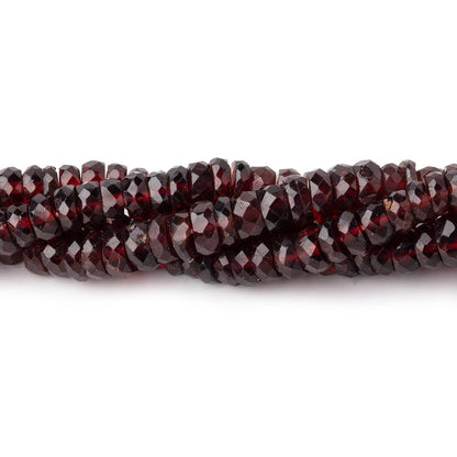 4.5-5.5mm Mozambique Garnet Faceted Heishi Beads 16 inch 175 pieces