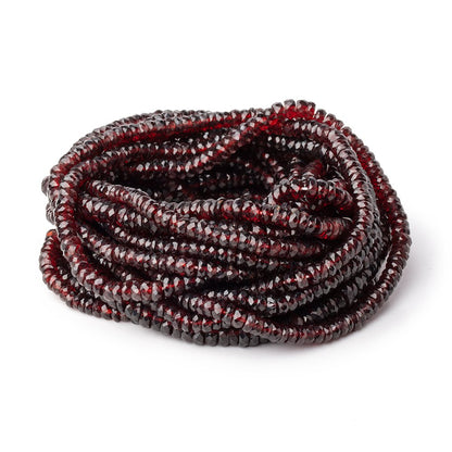 4.5-5.5mm Mozambique Garnet Faceted Heishi Beads 16 inch 175 pieces
