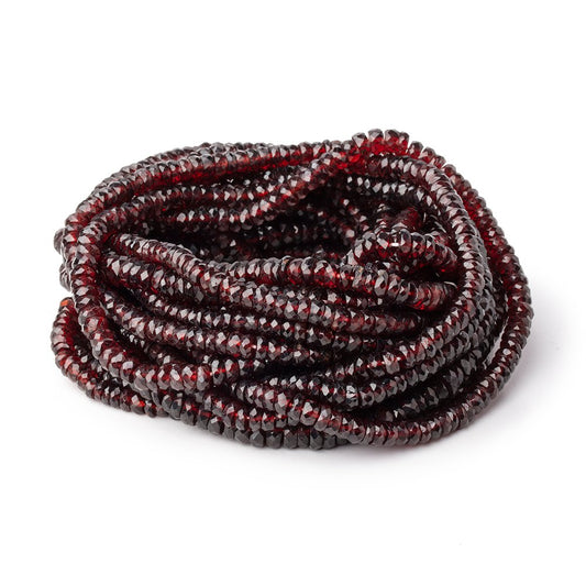 4.5-5.5mm Mozambique Garnet Faceted Heishi Beads 16 inch 175 pieces
