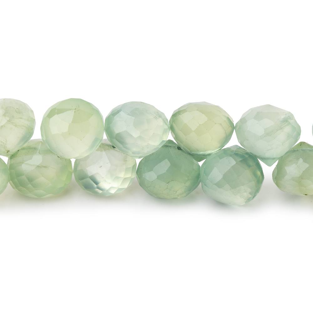 7-8mm Prehnite Candy Kiss Beads 8 inch 42 pieces