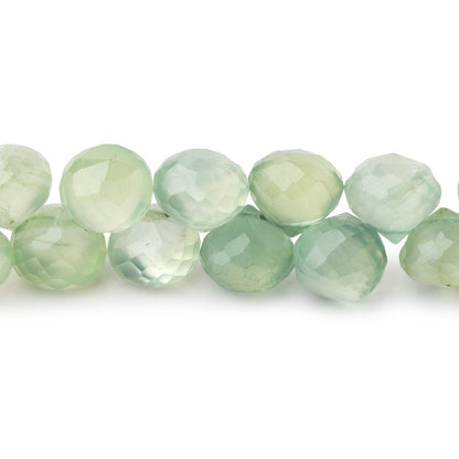 7-8mm Prehnite Candy Kiss Beads 8 inch 42 pieces