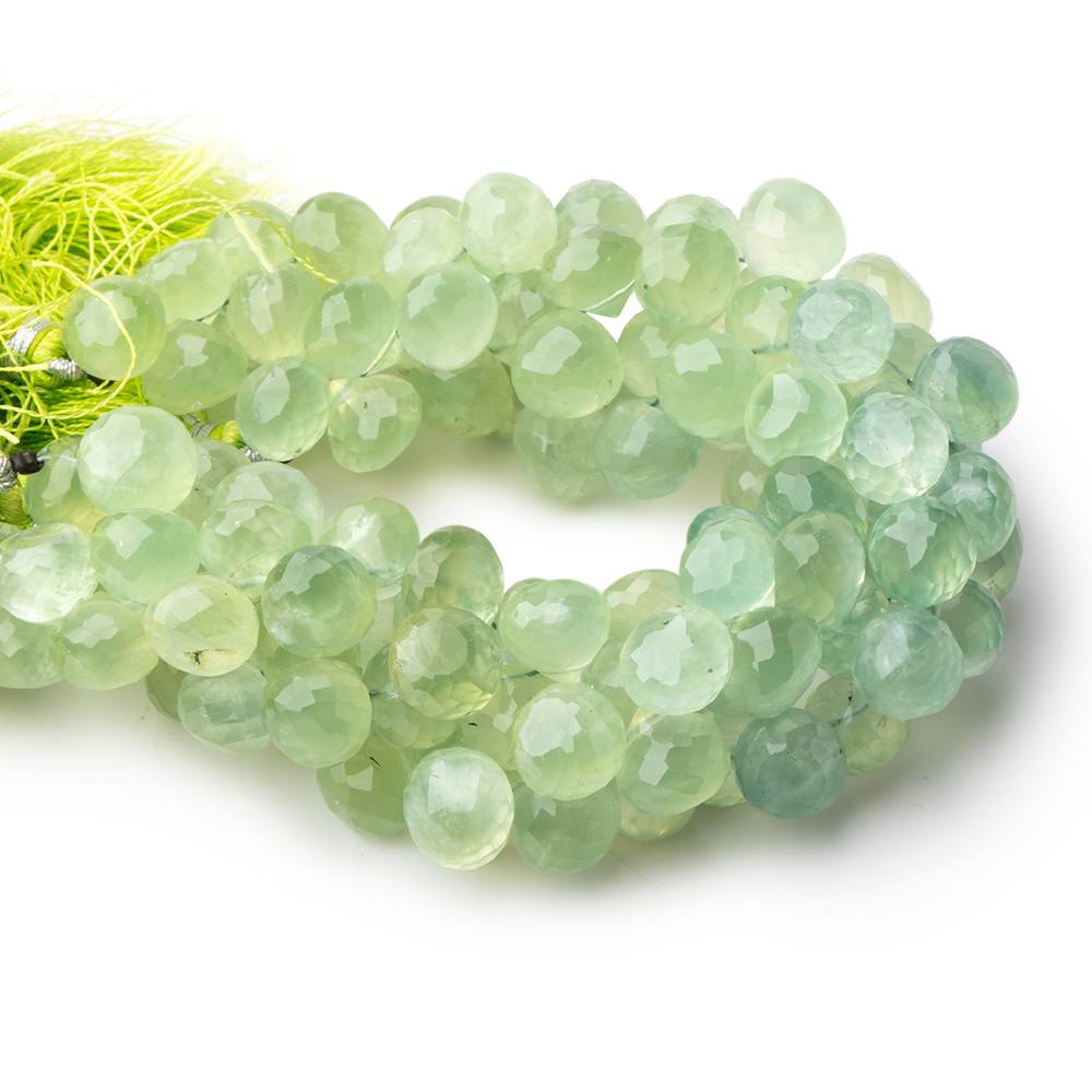 7-8mm Prehnite Candy Kiss Beads 8 inch 42 pieces