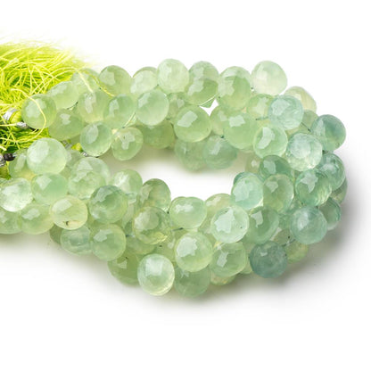 7-8mm Prehnite Candy Kiss Beads 8 inch 42 pieces