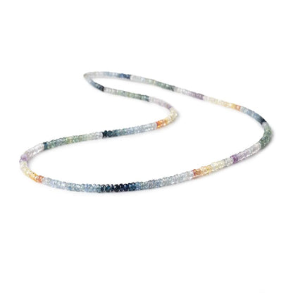 2-2.5mm Multi Color Sapphire Faceted Rondelle Beads 15 inch 300 pieces AAA