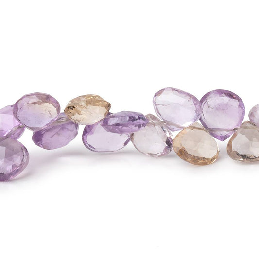 5.5-6.5mm Ametrine Faceted Heart Beads 8 inch 55 pieces