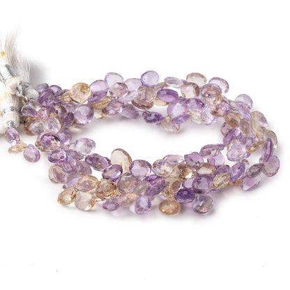 5.5-6.5mm Ametrine Faceted Heart Beads 8 inch 55 pieces