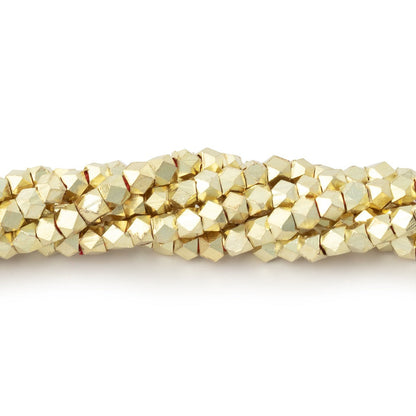 3mm Shiny Faceted Nugget Beads 8 inch 68 pieces