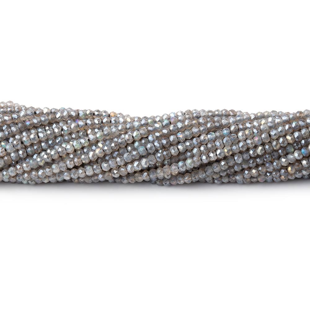 2mm Mystic Labradorite Micro Faceted Rondelle Beads 13 inch 200 pieces