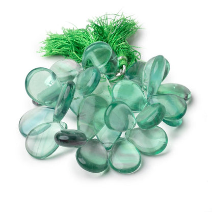 17x12-23x15mm Fluorite Plain Pear Beads 6.5 inch 27 pieces