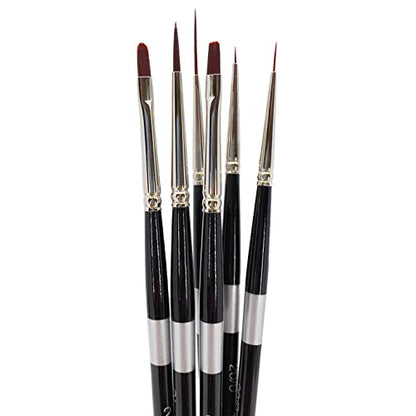 Trekell Crimson Taklon Short Handle Top Sellers Brush Set