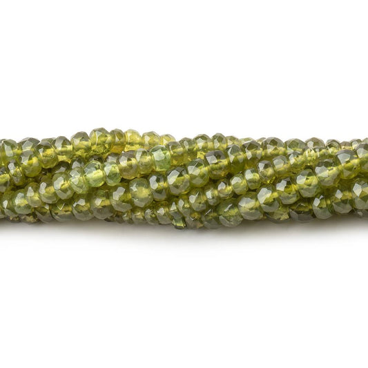 3-4mm Idocrase Faceted Rondelle Beads 14.5 inch 126 pieces AA