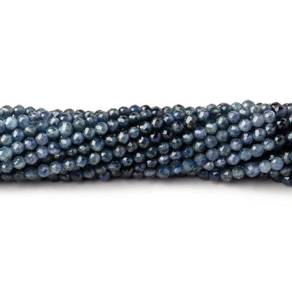 2mm Shaded Blue Sapphire Micro Faceted Rounds 12.5 inch 157 Beads