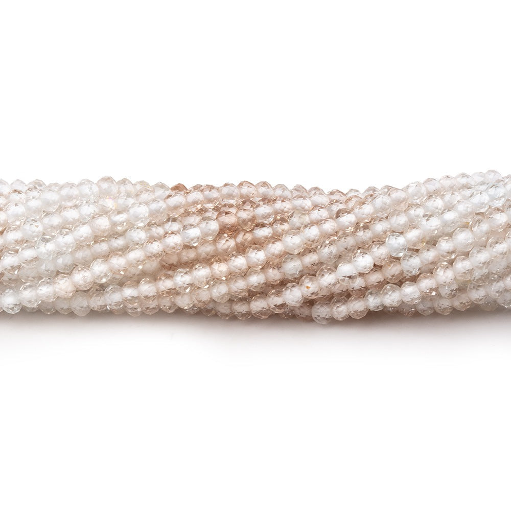 2.5mm Shaded Topaz Micro Faceted Rondelle Beads 13 inch 154 pieces AA