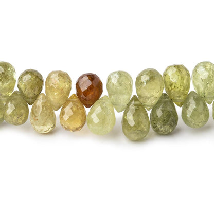 7x5-8x6mm Grossular Garnet Faceted Tear Drop Beads 7 inch 64 pieces