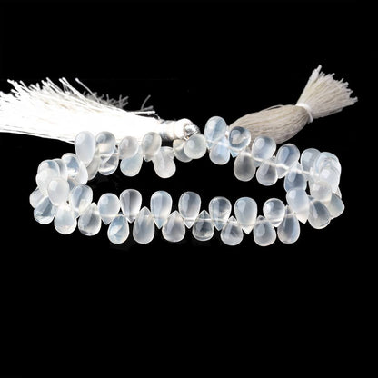 6x4-10x5mm Ceylon Moonstone plain tear drop 8 inch 55 Beads