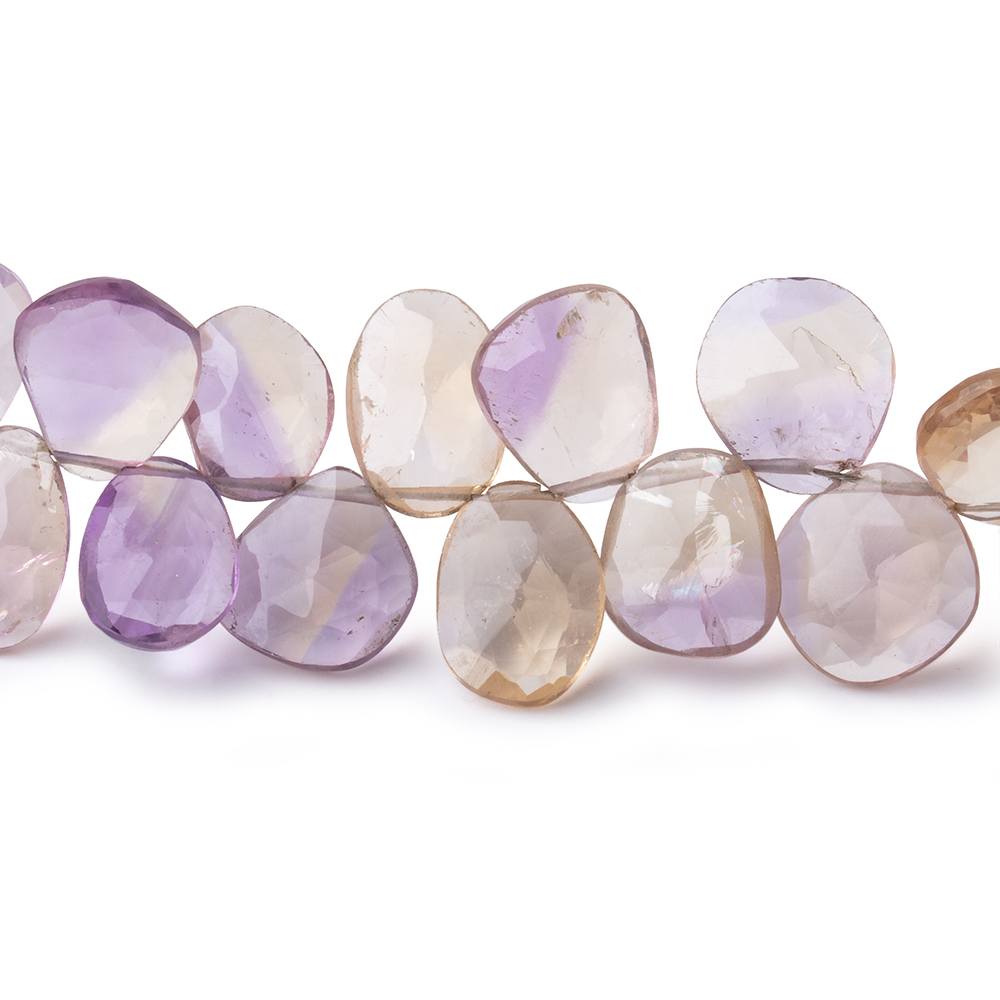 7x6-12x8mm Ametrine Faceted Freeform Beads 8 Inch 49 pieces