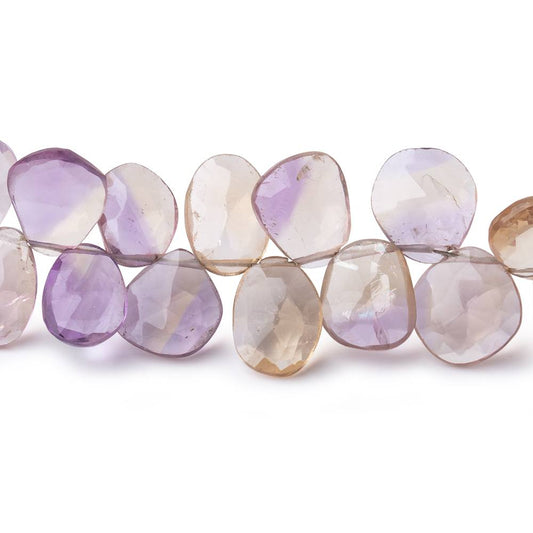 7x6-12x8mm Ametrine Faceted Freeform Beads 8 Inch 49 pieces