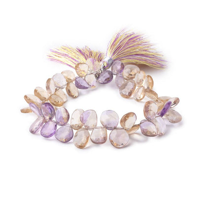 7x6-12x8mm Ametrine Faceted Freeform Beads 8 Inch 49 pieces