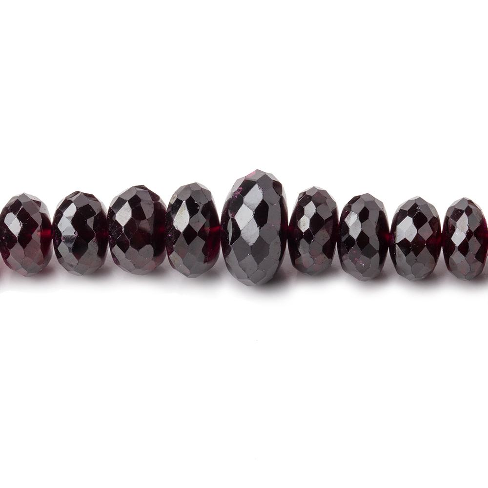 6-9mm Rhodolite Garnet faceted round and rondelle beads 16 inch 92 pieces AAA