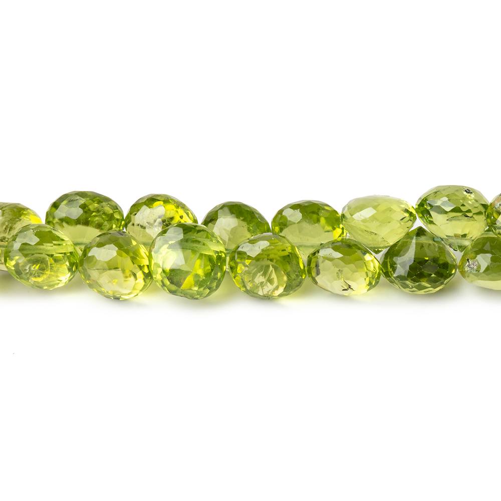 5-6mm Peridot Faceted Candy Kiss Beads 8.5 inch 82 pieces
