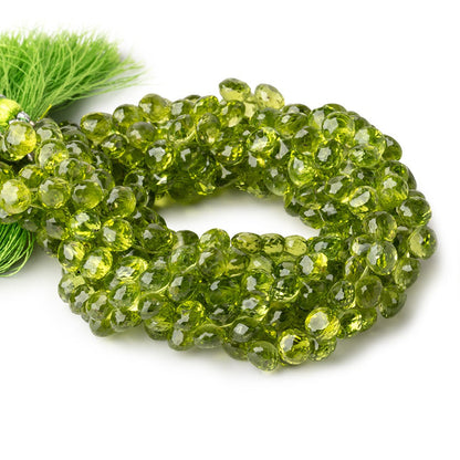 5-6mm Peridot Faceted Candy Kiss Beads 8.5 inch 82 pieces