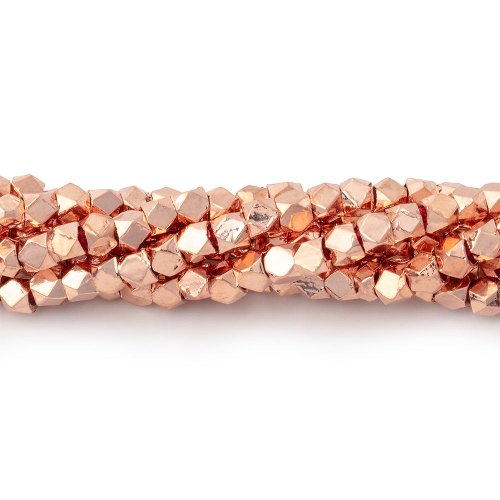 3mm Shiny Faceted Nugget Beads 8 inch 68 pieces