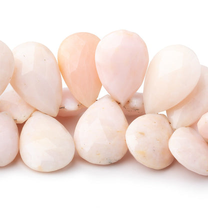 20x14-23x15mm Pink Peruvian Opal Faceted Pears 6 inch 31 beads