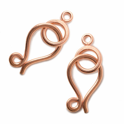 42x26mm Copper Hook and Eye Clasp