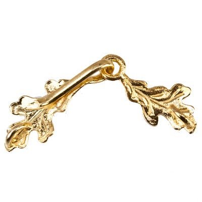 42x9mm Vermeil Clasp Oak Leaves 1 piece