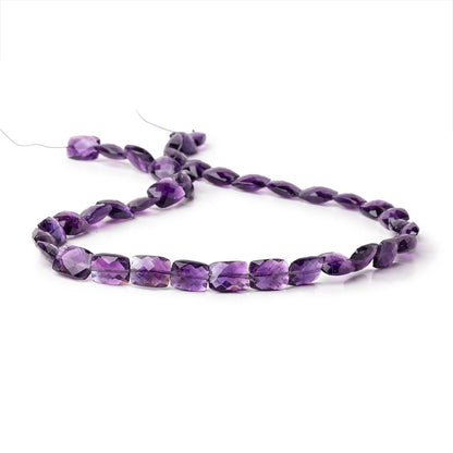 9.5-11mm Amethyst Faceted Rectangle Beads 16 inch 39 pieces