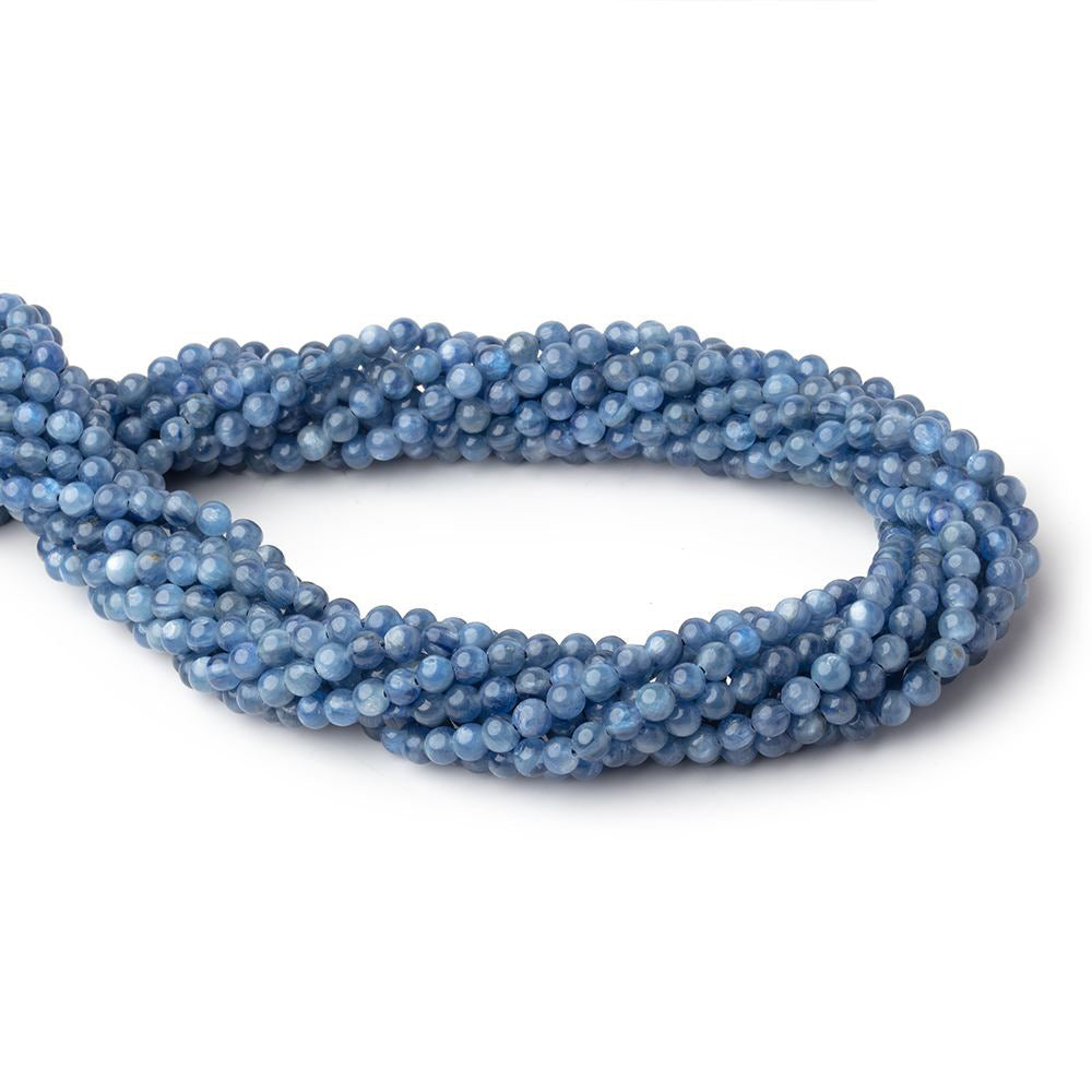 4mm Blue Kyanite Plain Round Beads 16 inch 100 pieces