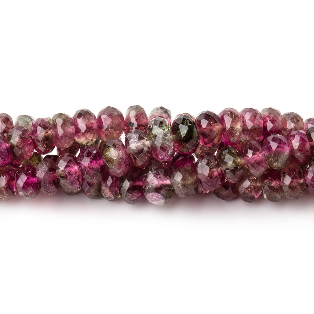 3-6mm Multi Color Tourmaline Faceted Rondelle Beads 16 inch 157 pieces AAA