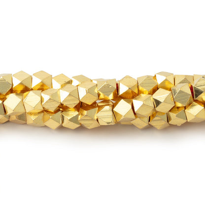 4mm Shiny Faceted Nugget Beads 8 inch 47 pieces