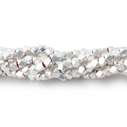 3mm Hand Polished Faceted Nugget Beads 8 inch 72 pieces