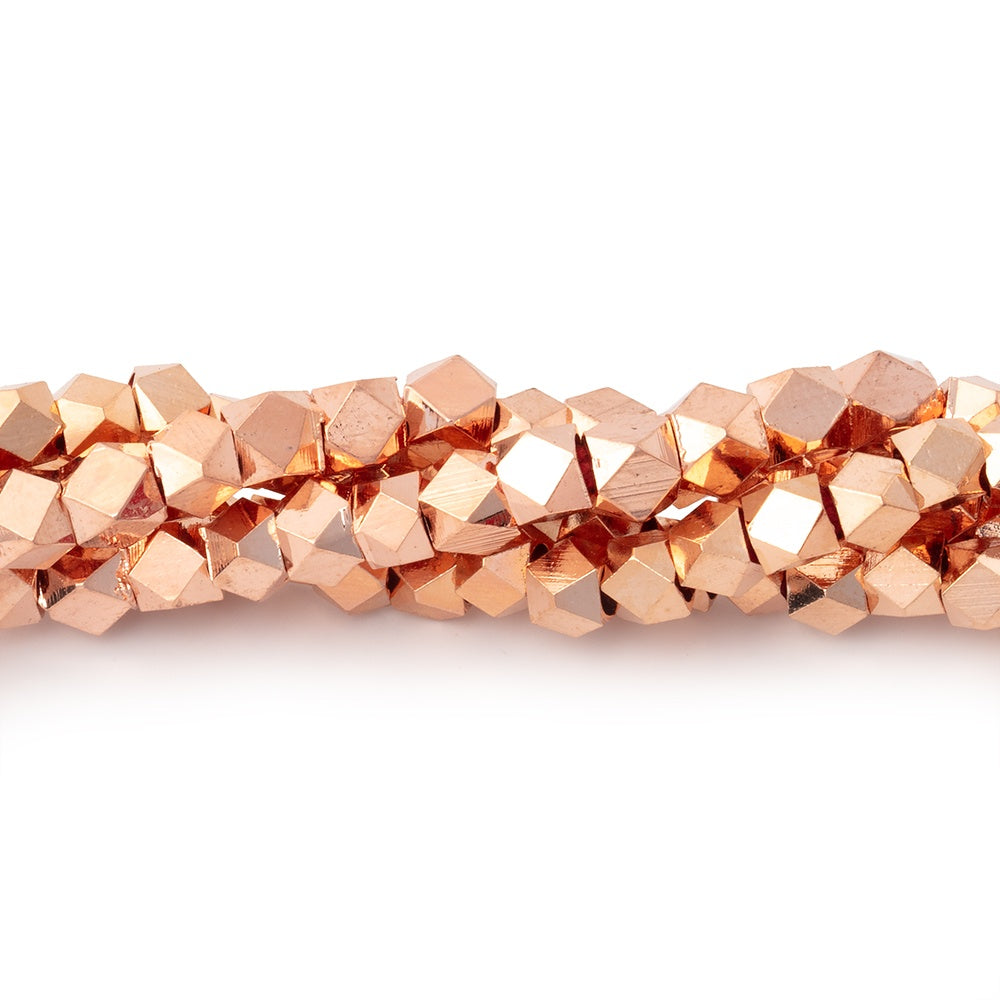 4mm Shiny Faceted Nugget Beads 8 inch 47 pieces