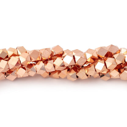 4mm Shiny Faceted Nugget Beads 8 inch 47 pieces