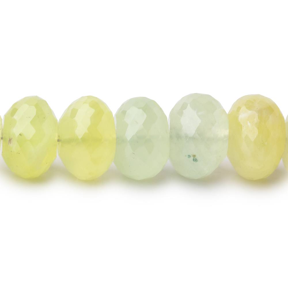 8-10mm Prehnite Faceted Rondelle Beads 16 inch 67 pieces