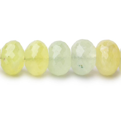 8-10mm Prehnite Faceted Rondelle Beads 16 inch 67 pieces
