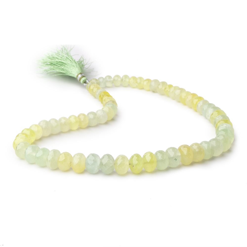 8-10mm Prehnite Faceted Rondelle Beads 16 inch 67 pieces