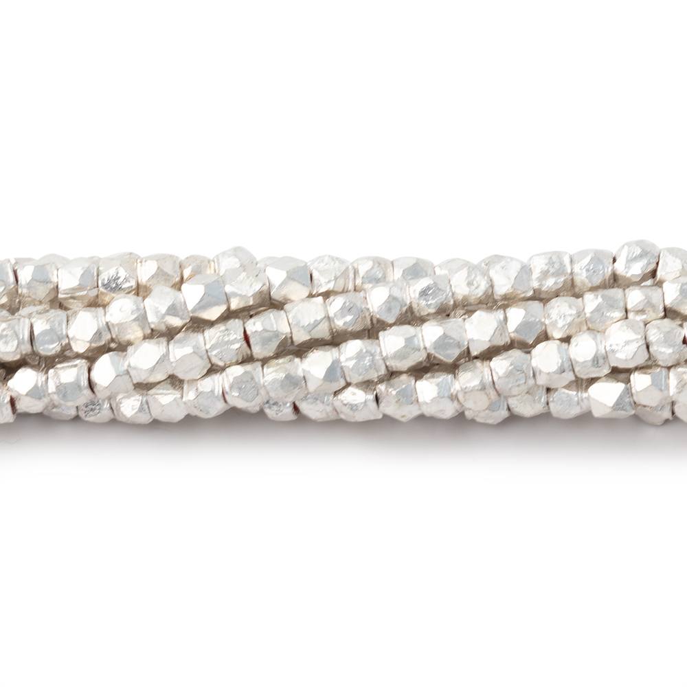 2.5mm Hand Cut Faceted Nugget Beads