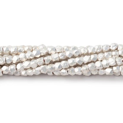 2.5mm Hand Cut Faceted Nugget Beads